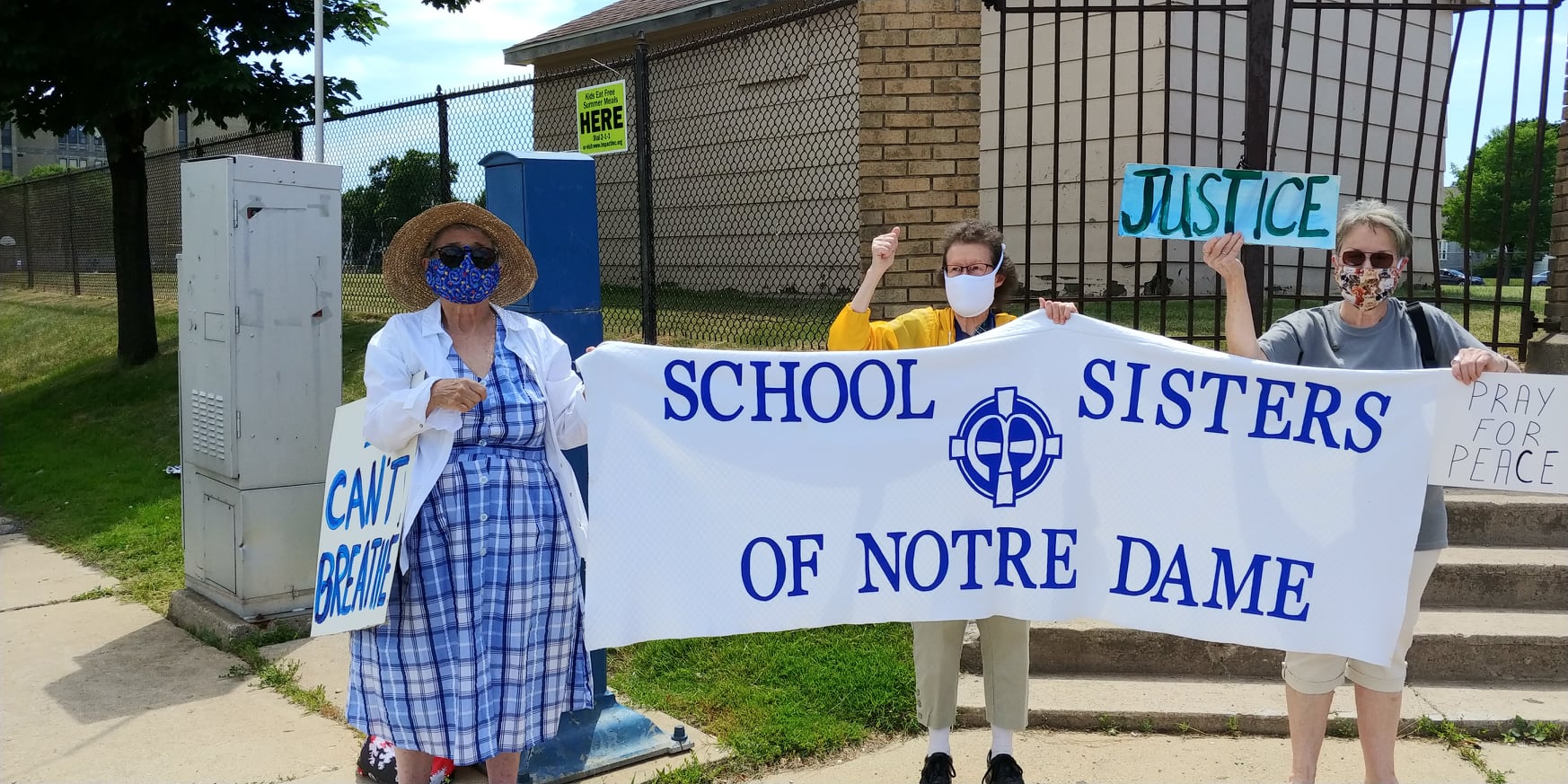 SSND with banner in Milwaukee 6.21.2020